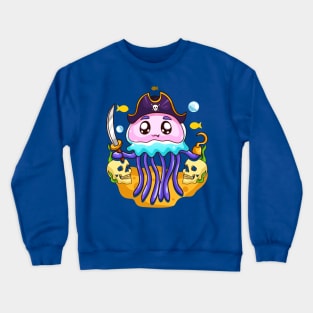 Jellyfish Pirate Party Day Crewneck Sweatshirt